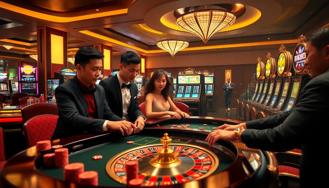 Experience the thrilling atmosphere of Luckywin88 with vibrant casino visuals and engaging gameplay.