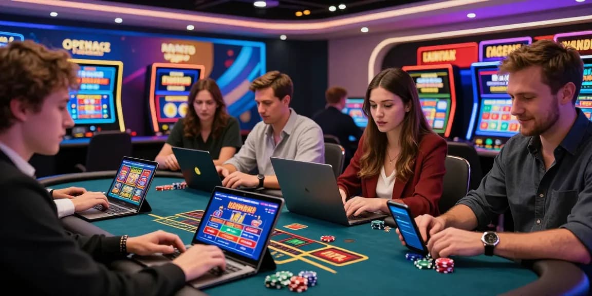 Players enjoying non UK casinos at https://dsam.org.uk, showcasing vibrant games and bonus promotions.