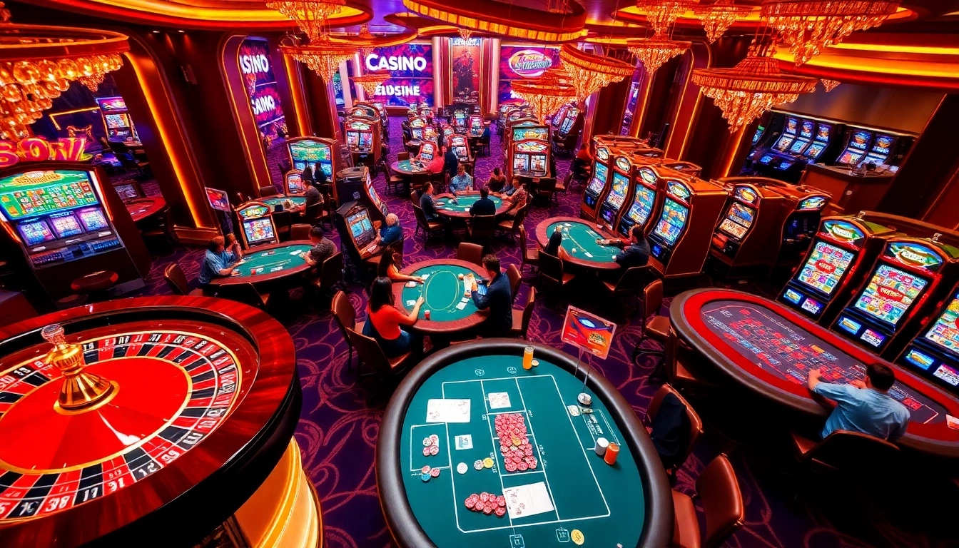 Casino FB88 showcases an exhilarating atmosphere with players enjoying live card games and exciting slots.