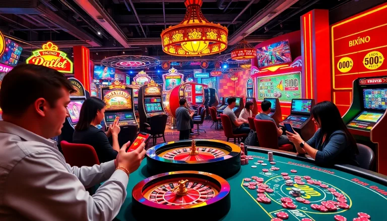 Bắn cá online game interface with players enjoying vibrant casino elements.