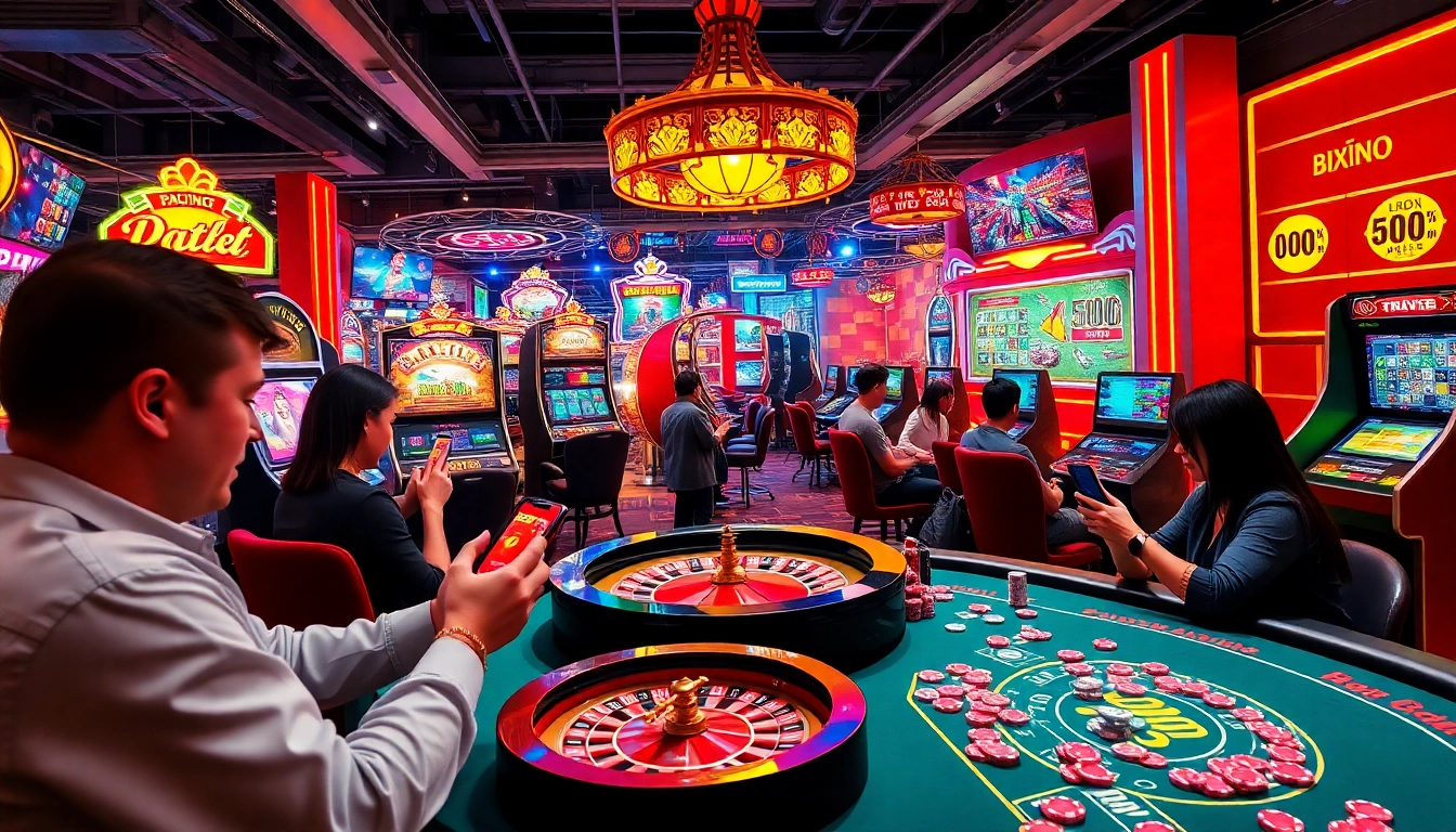 Bắn cá online game interface with players enjoying vibrant casino elements.