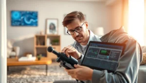 Water leak Detection Specialist examining modern equipment for leaks.