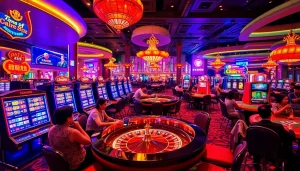 Exciting gambling experience at KJC AC 3 with casino games, slot machines, and poker.