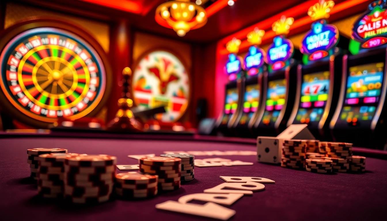 Experience the thrill of gambling at https://nk88.diy/ with vibrant casino scenes featuring poker tables and roulette.