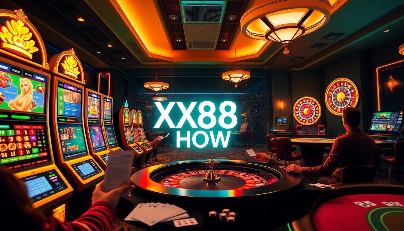 Experience the excitement of gambling at XX88 HOW with vibrant online casino games and luxury ambiance.