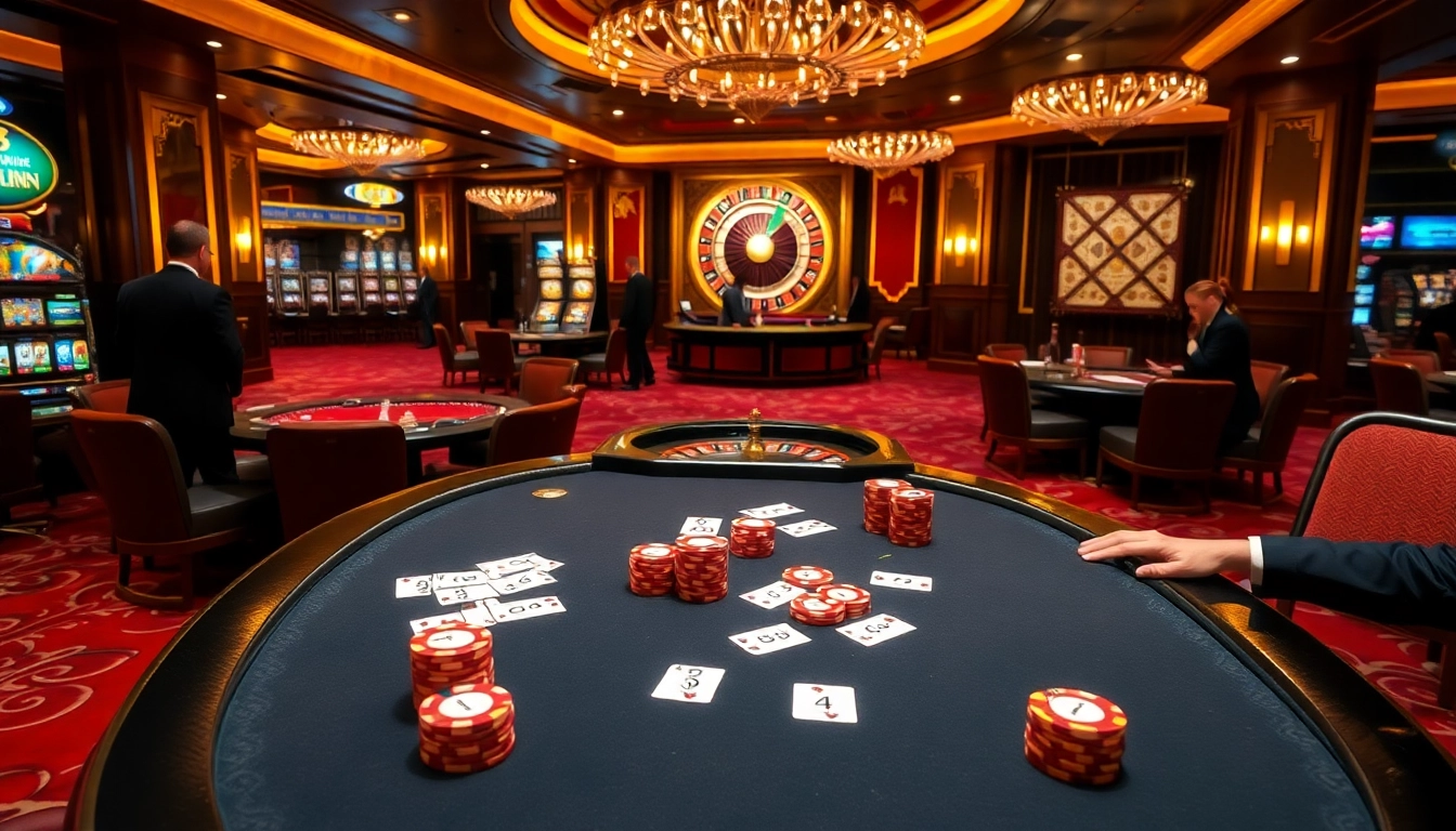 High-stakes poker action at the luxurious 33WIN casino with elegant decor.