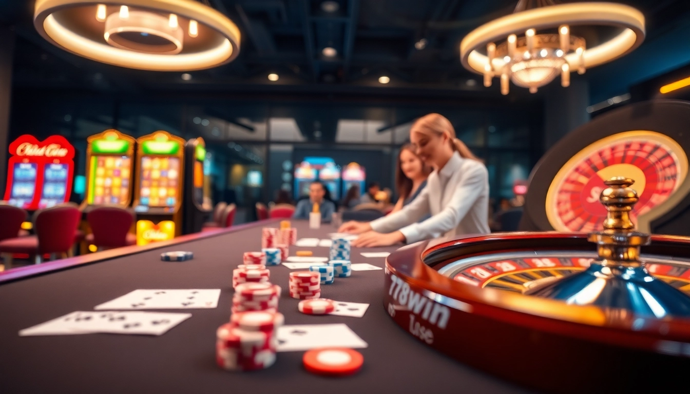 Experience the thrill of online gambling with 78win's dynamic casino atmosphere.