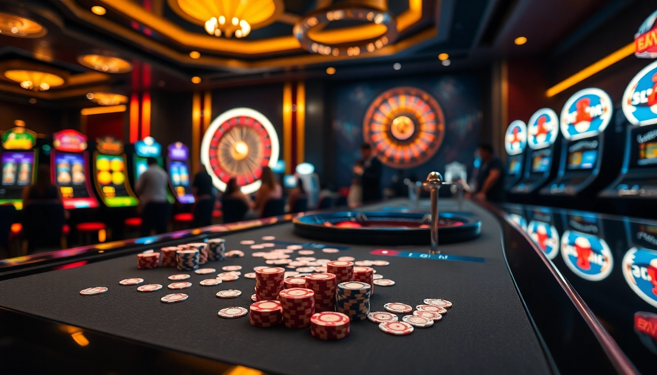 S8 gambling experience showcasing vibrant casino tables and exciting slot machines.