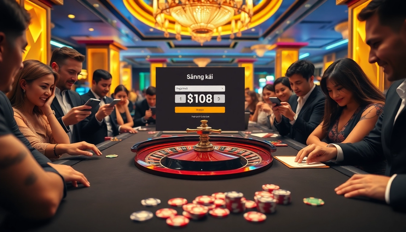 Engage in online gambling excitement with đăng ký f168 registration surrounded by casino elements.