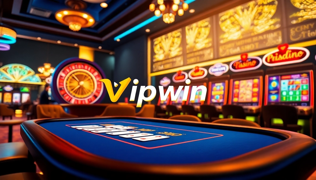 Engage in thrilling betting action at Vipwin's exciting online casino interface with vibrant slot machines.