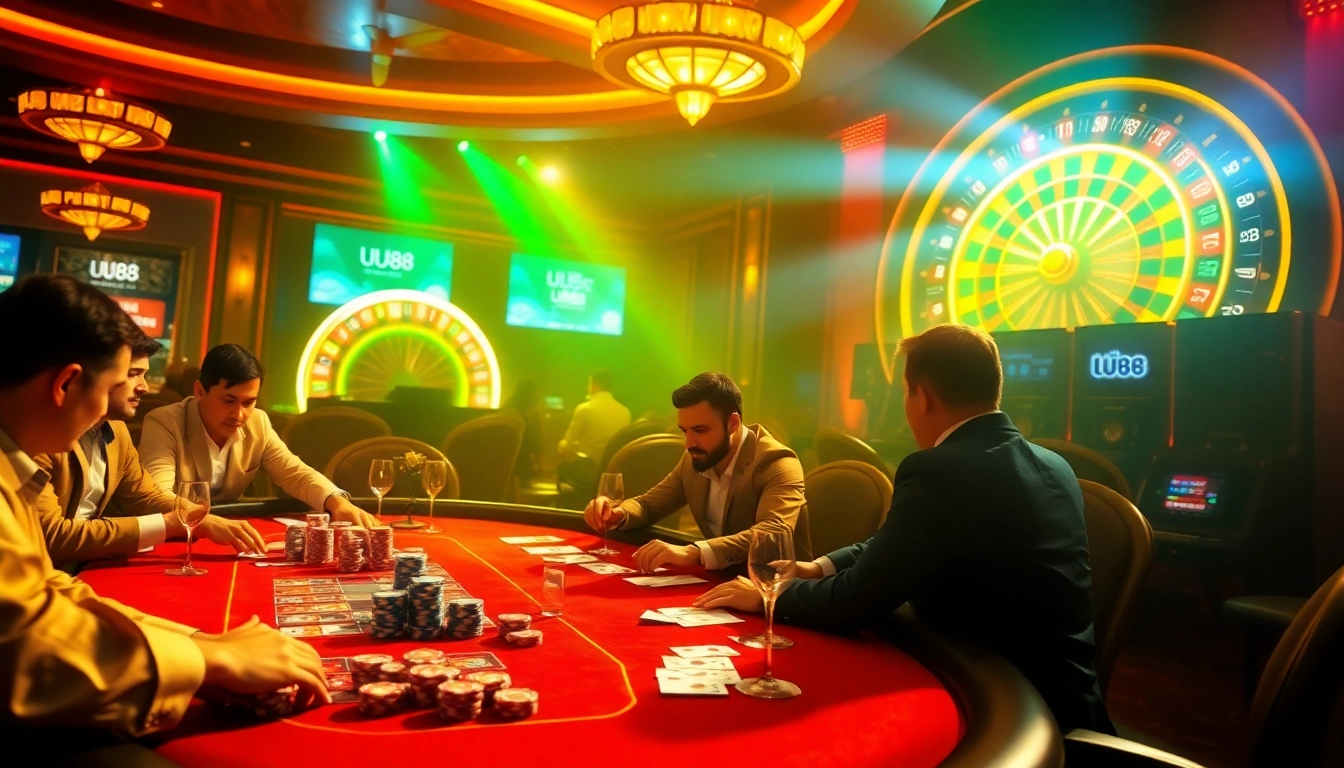 Experience the thrill of winning strategies at UU88 casino with professional poker players in action.
