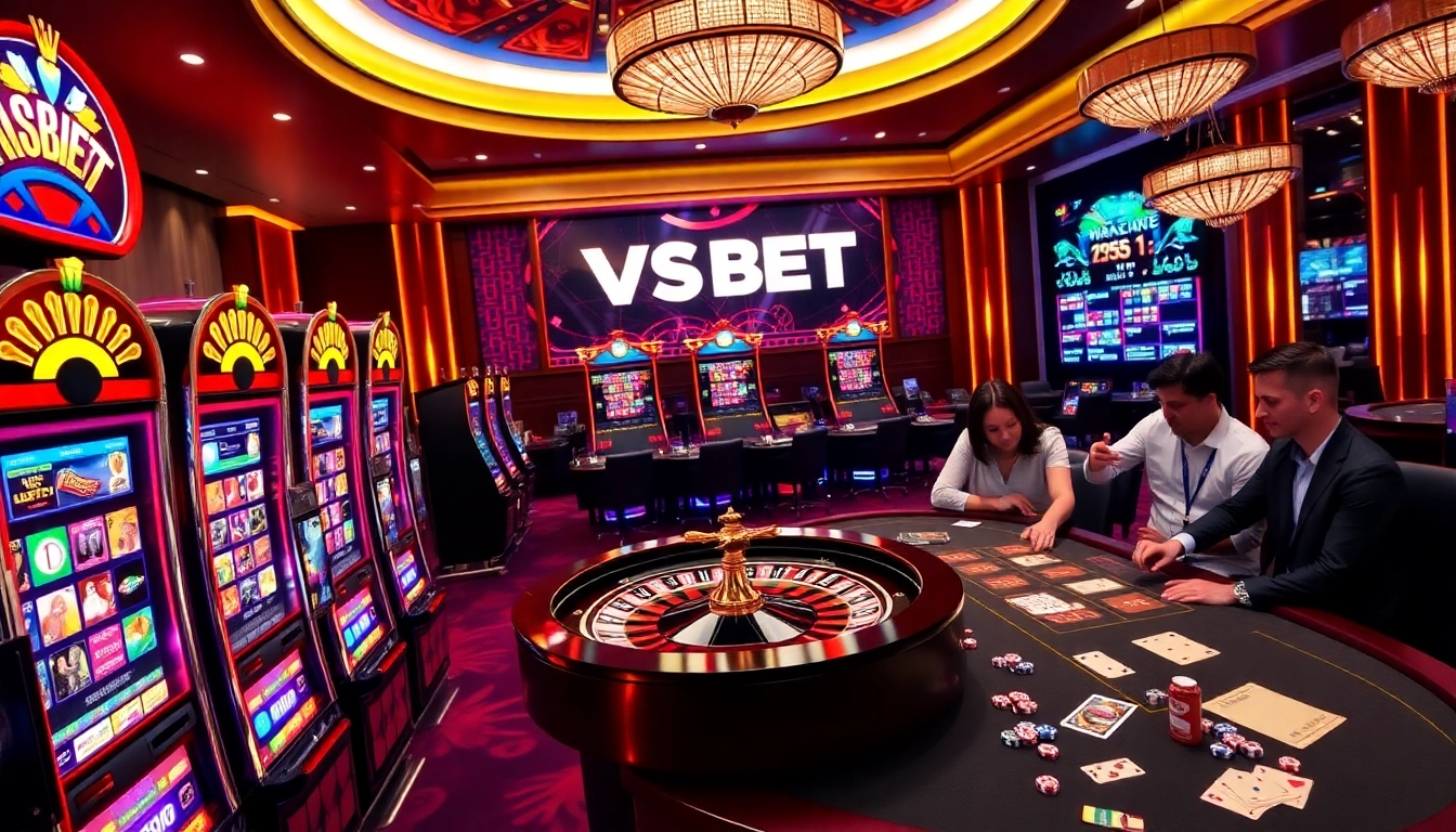 Players winning big at VSBET's casino table games, showcasing excitement and luxury.
