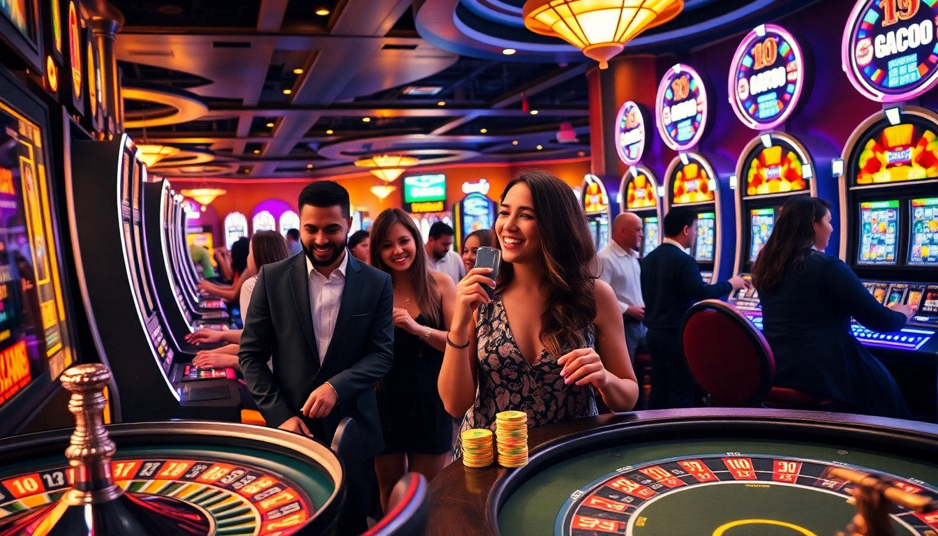 Experience the thrill of Slot Gacor machines in an upscale casino atmosphere filled with excitement.
