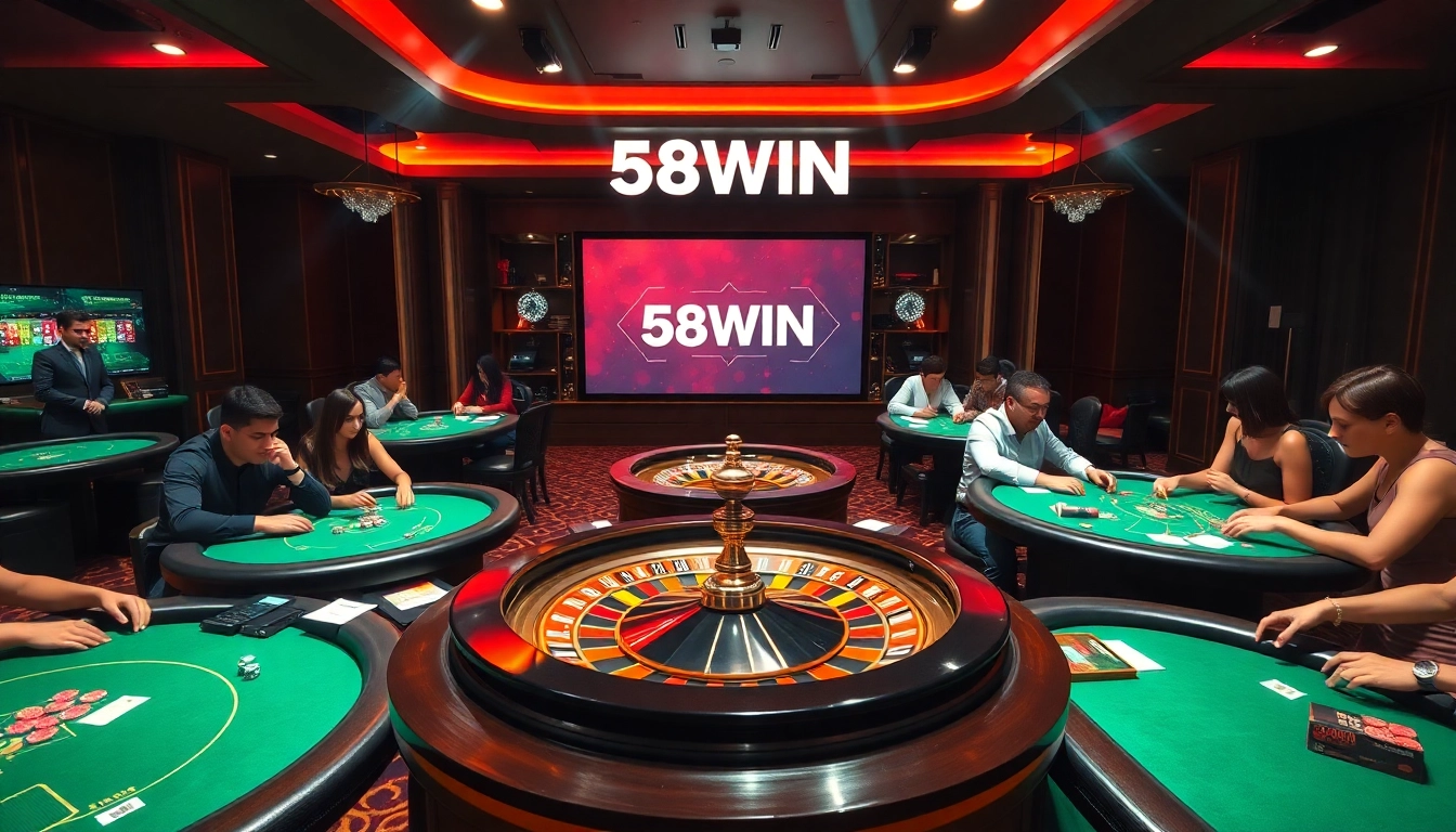 Experience the electrifying energy of nhà cái 58WIN with vibrant casino games and excited players.