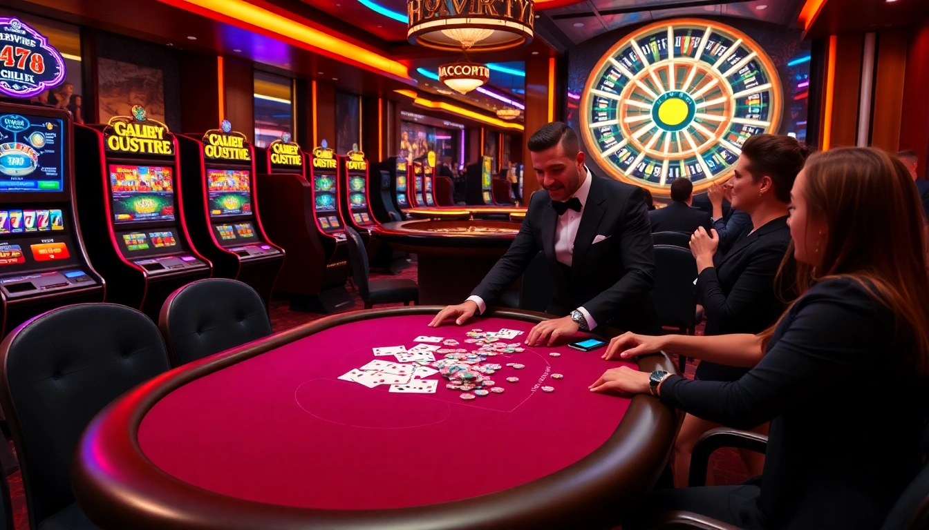 Experience thrilling gameplay at 789club with vibrant slot machines and engaging dealers.