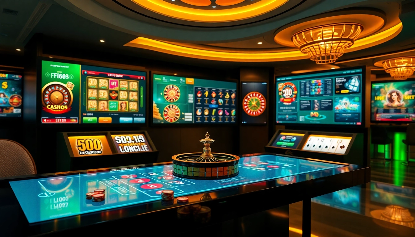 Experience the thrill of พอร์ทเกม F168 with vibrant casino tables and modern gaming interfaces.