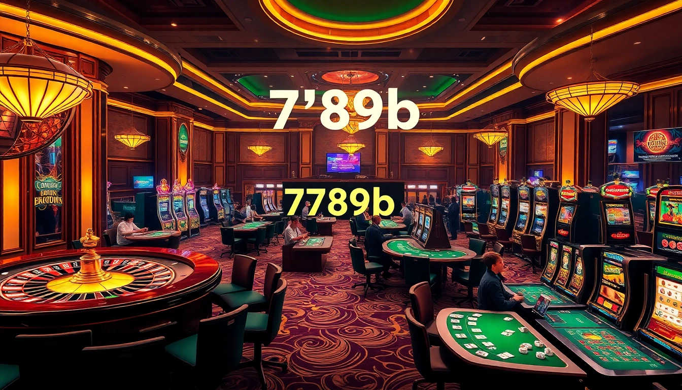 Gambler placing bets with vibrant casino elements featuring 789b gaming displays.
