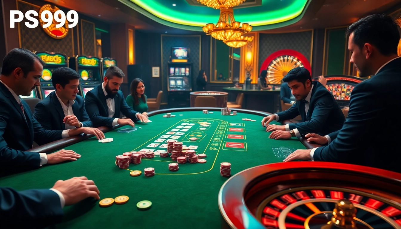 Experience high-stakes poker at PS99 with intense gameplay and vibrant casino elements.