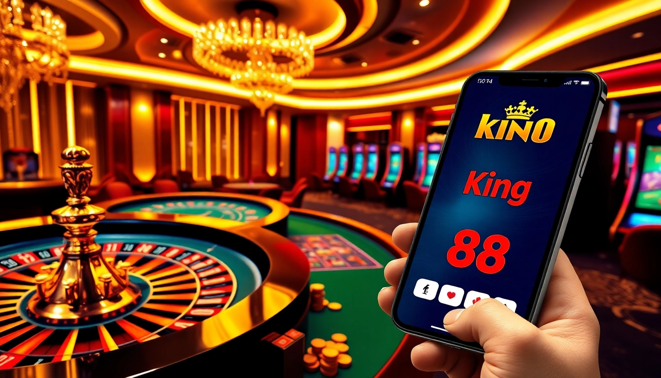 Players enjoying the thrill of betting at King 88's luxurious online casino.
