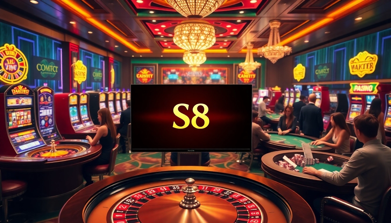 Experience S8 online gaming excitement with vibrant casino games and sleek betting interfaces.