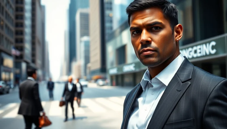 Bodyguard private security in action, showcasing a professional figure ready to protect clients.