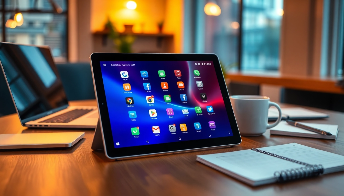 K88 tablet showcased in a professional workspace, emphasizing productivity and modern technology.