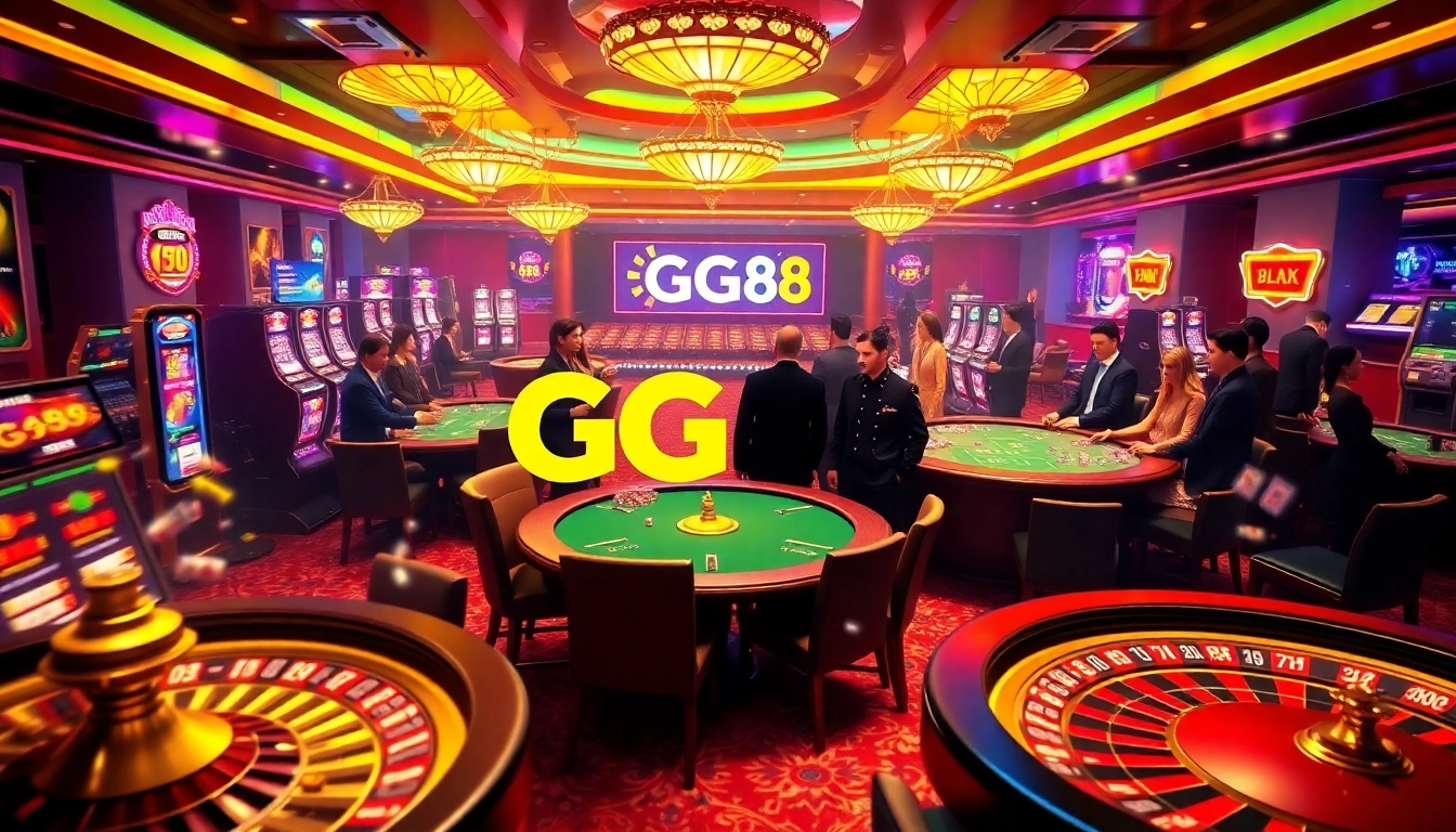 Experience the thrill of GG88 with vibrant casino games, poker action, and luxury ambiance.