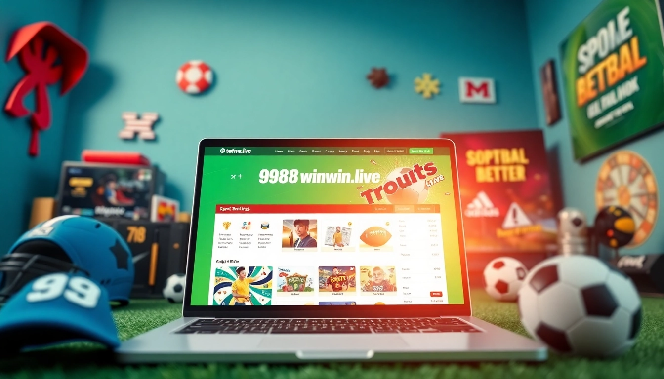 Engaging online betting platform interface of 98winwin.live showcasing sports and gaming options.
