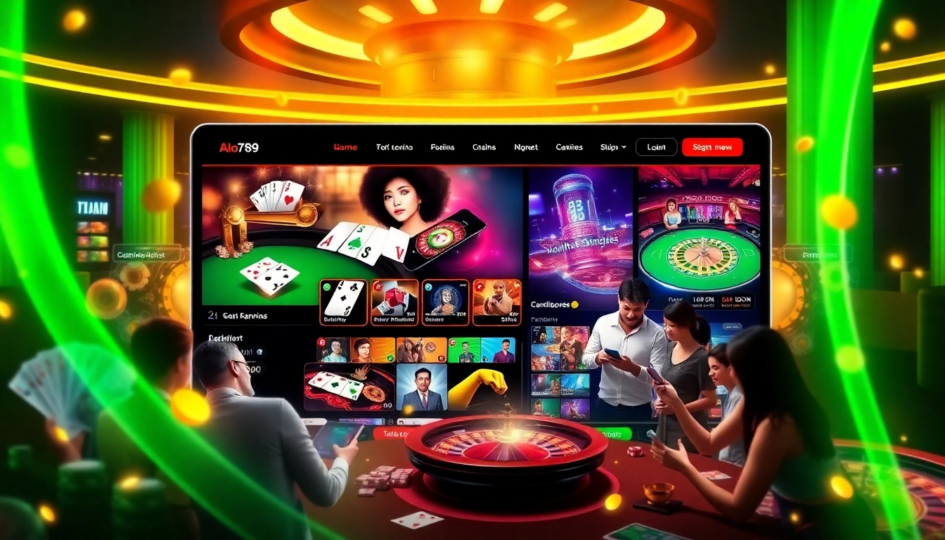 Players enjoying diverse games on alo789, showcasing a vibrant online casino experience.