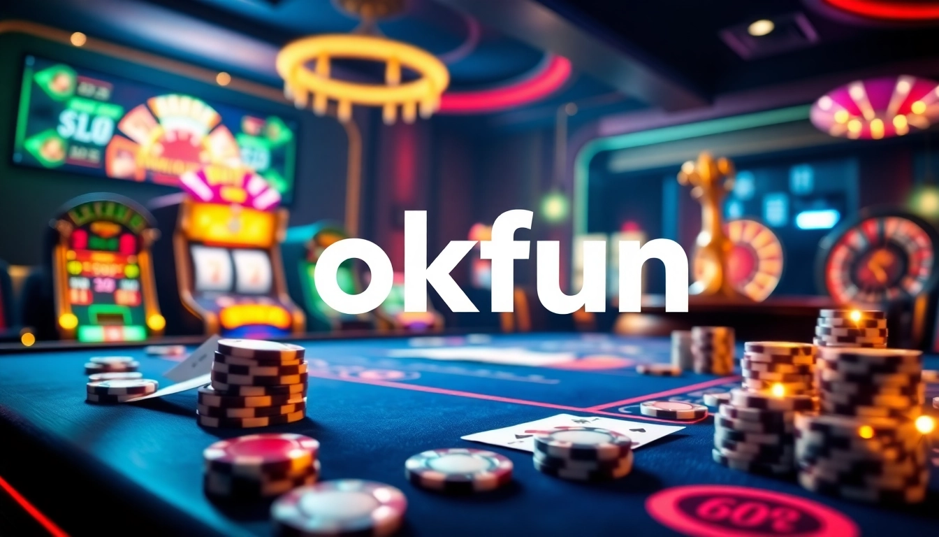 Experience the thrill of online gambling at okfun with luxurious casino visuals and game excitement.