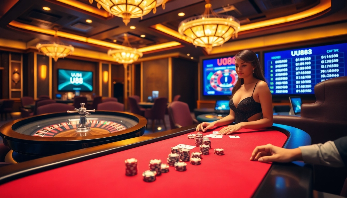 Experience excitement at the uu88 casino with vibrant poker tables and thrilling games.