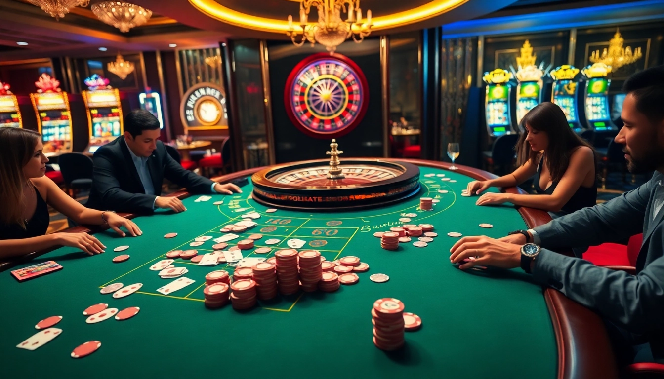 Players engaging at a baccarat table representing the excitement of sodo66 online gambling.