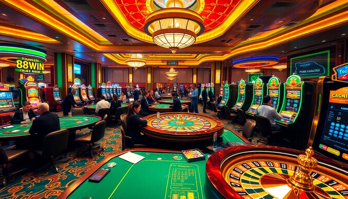 Experience thrilling gameplay at 68WIN with vibrant casino tables and dynamic player interactions.