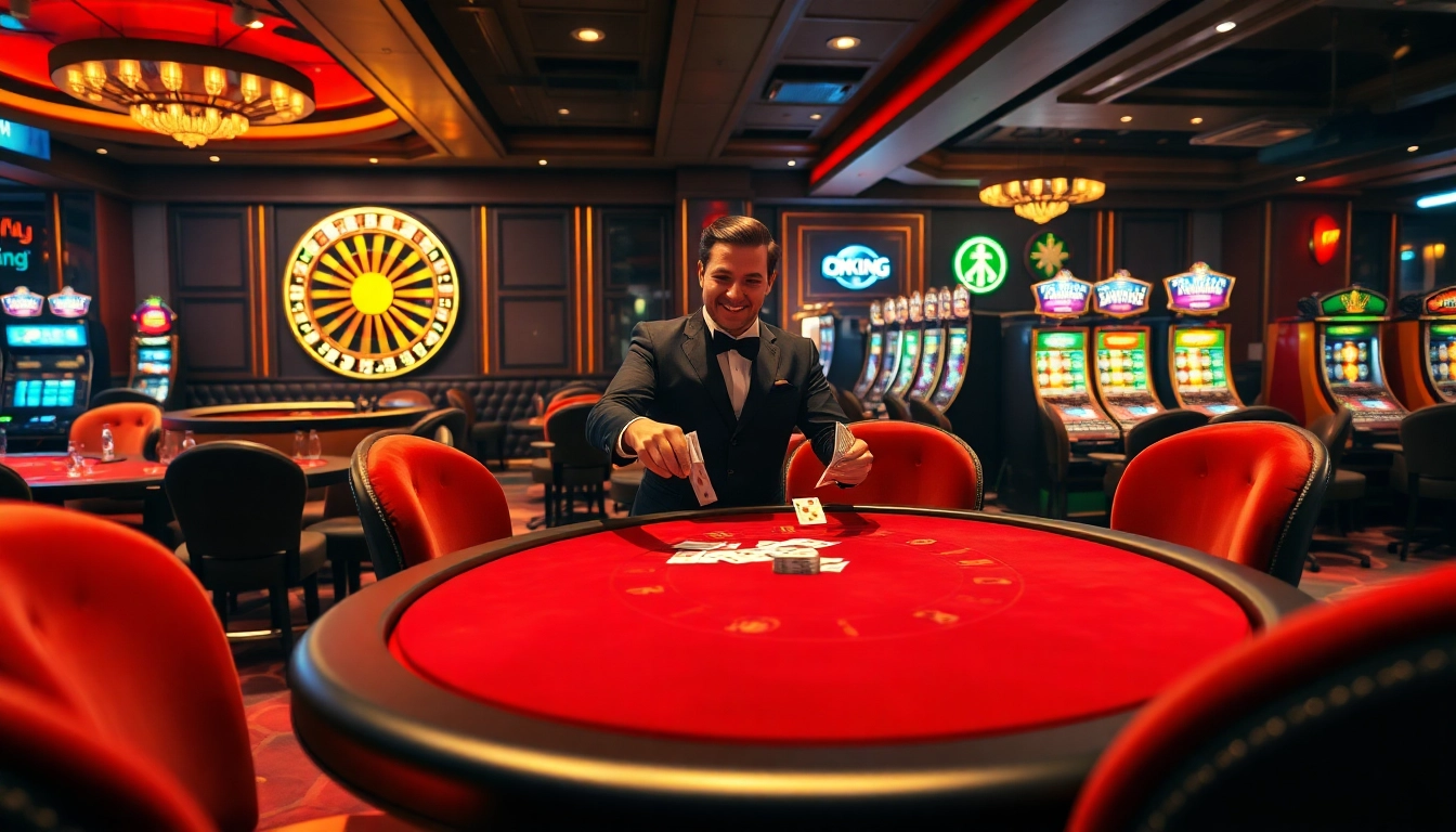 Experience the excitement of poker at okking casino with winning cards and vibrant tables.