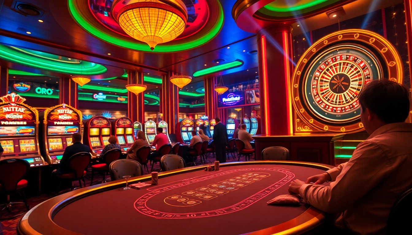 Experience the thrill of kuwin casino with a lively poker game and dynamic slot machines.