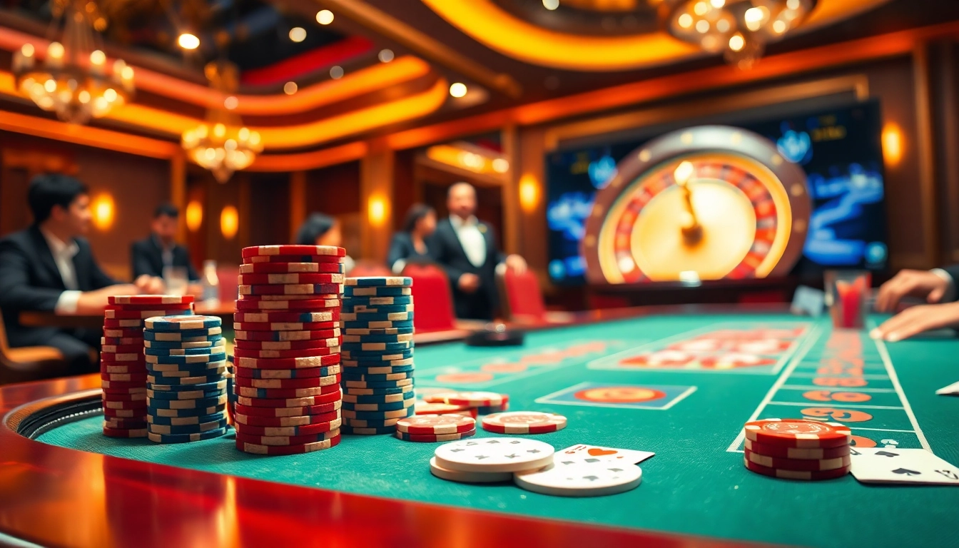 Experience the thrill of gambling at https://98wincom.best/ with an exciting poker game in a vibrant casino.