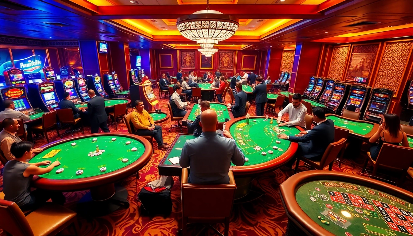 Experience a thrilling moment at https://jun88pl.com/ with dynamic gamblers winning at casino tables.