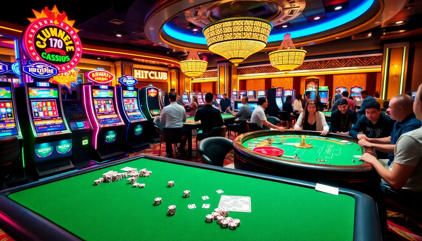 Experience the thrill of winning at HITCLUB's vibrant casino tables and slot machines.