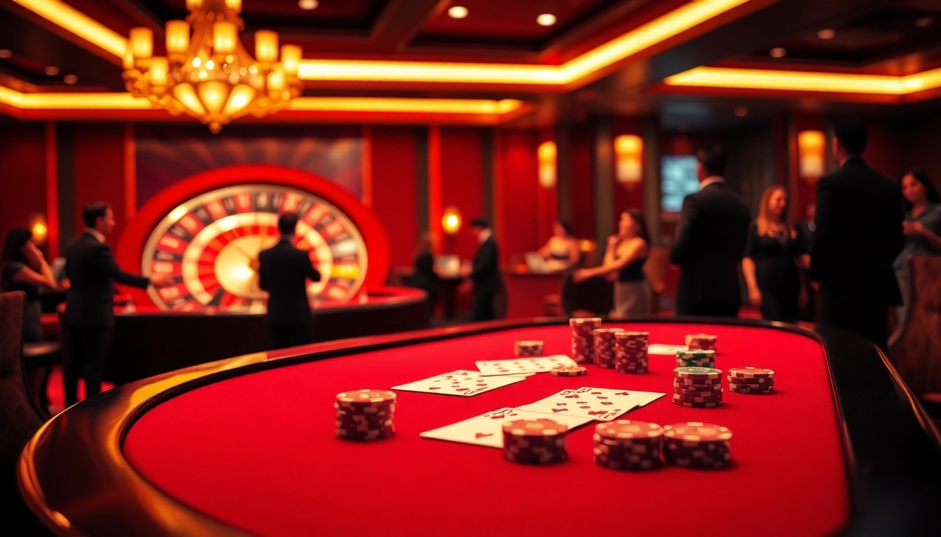 Engaged players enjoying a thrilling game at rikvip's luxurious casino gaming table.