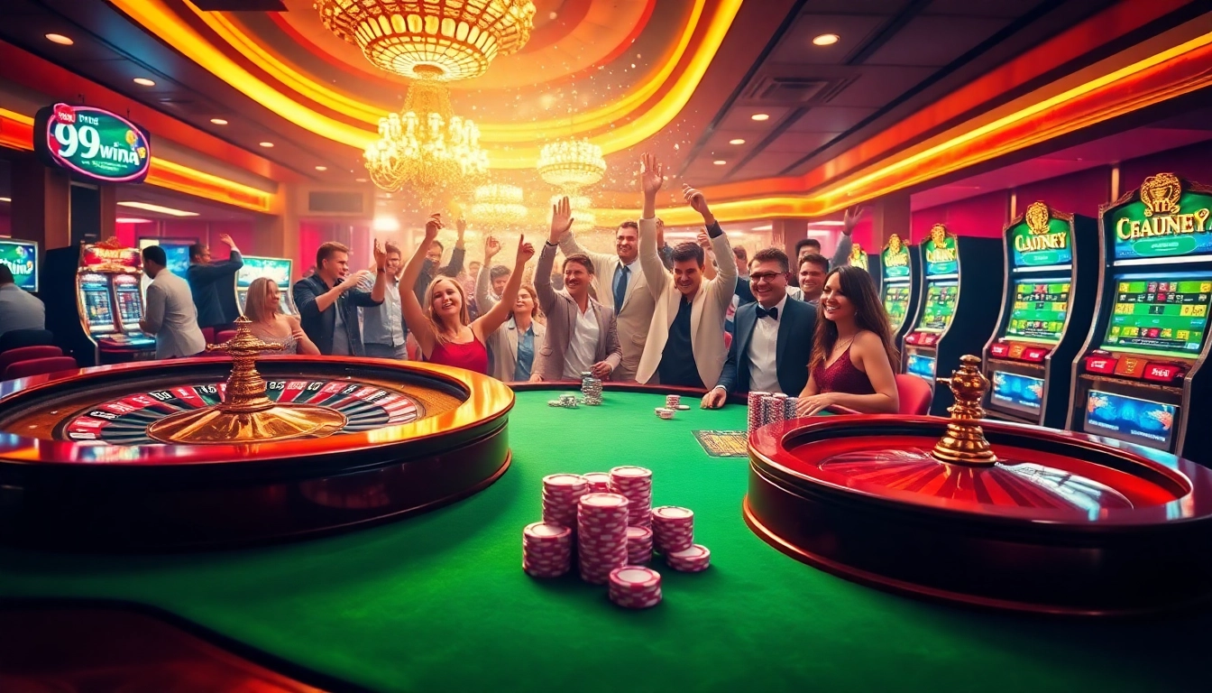 Experience the thrill of online gaming on https://99wina.org/ at a lively casino with roulette and poker tables.