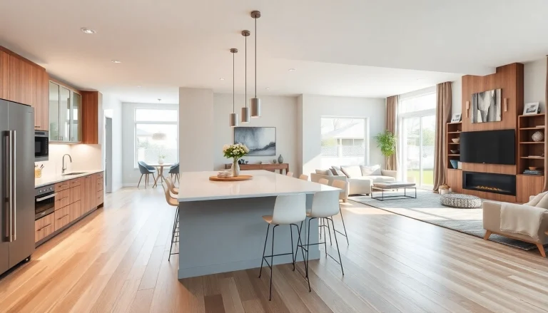 Discover a stunning basement renovation featuring an open-concept design and modern finishes.