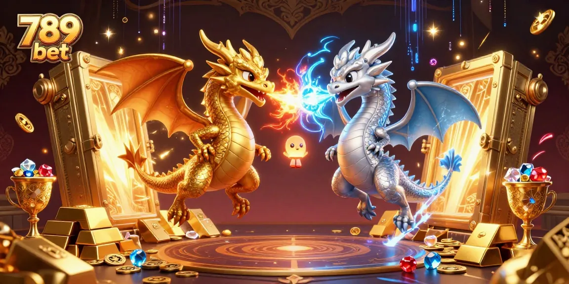 Engage in thrilling adventures with the 789 bet universe, showcasing dragons and treasures amidst vibrant casino elements.